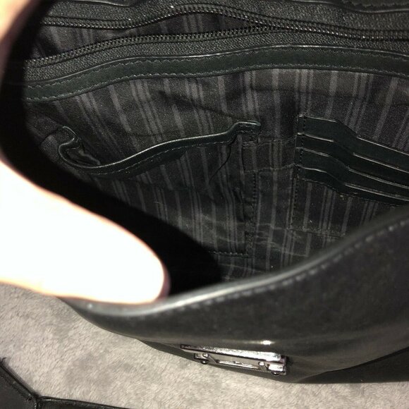 TUMI Beacon Hill Black Leather Padded Laptop Briefcase with Strap #068560 - Picture 6 of 12